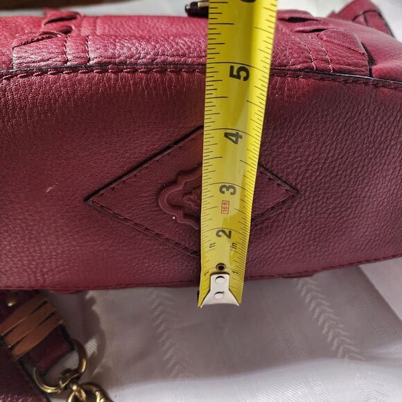 orYANY Cassie Raspberry Pebbled Leather XL Satchel Bag Detachable Shldr Strap - Picture 15 of 16